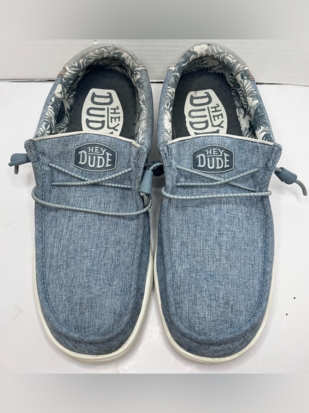 Hey Dude Wally H2O Overcast Men’s Slip on Water Shoes Size 12 Blue Grey - Picture 7 of 16